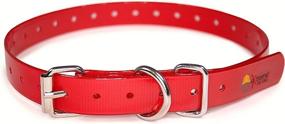 img 4 attached to 🐶 Durable and Waterproof 3/4" TPU Dog Collar Strap - Ideal Replacement for Bark, Shock, Training, and Electric Fence Collars