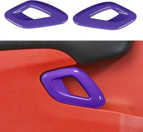 img 4 attached to For Challenger Inner Door Handle Cover Trim Accessories For Dodge Challenger 2015-2022 (Purple,2Pcs/Set)