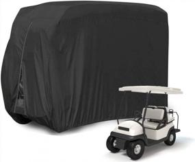 img 4 attached to Kayme 4 Passenger Golf Cart Cover, Heavy Duty Outdoor Cover For Ez Go Club Car Yamaha Golf Carts, Waterproof Sunproof Dustproof (Up To 112 Inch)