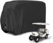kayme 4 passenger golf cart cover, heavy duty outdoor cover for ez go club car yamaha golf carts, waterproof sunproof dustproof (up to 112 inch) logo