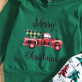 img 1 attached to 2Pcs Fall Winter Clothes Set: Toddler Baby Boy Christmas Outfit W/ Truck Hoodie & Xmas Tree Pant