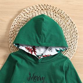 img 2 attached to 2Pcs Fall Winter Clothes Set: Toddler Baby Boy Christmas Outfit W/ Truck Hoodie & Xmas Tree Pant