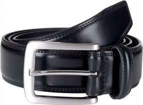 img 4 attached to Men'S Genuine Leather Classic Stitched Casual Belt - Sportoli: Black, Brown & Tan