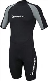 img 4 attached to Experience Premium Comfort With Lemorecn'S 3Mm Shorty Diving Suit For Adults