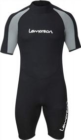 img 3 attached to Experience Premium Comfort With Lemorecn'S 3Mm Shorty Diving Suit For Adults