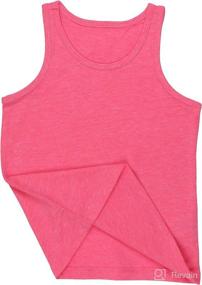 img 3 attached to 👕 Soft Lightweight Kids Boys Girls Jersey Scoop Neck Tank Top by ToBeInStyle