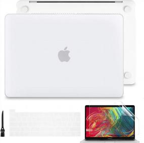 img 4 attached to Чехол для ноутбука Batianda для MacBook Pro 13 A2338 M1 / ​​M2 A2289 A2251 Model 2020 2022 Release, жесткий чехол для ПК с крышкой клавиатуры и защитой экрана для новейшего Mac Pro 13-дюймовая сенсорная панель, матовый прозрачный