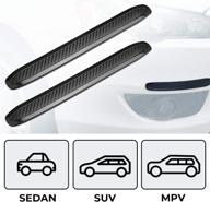 🚗 3m universal car bumper protector rubber strips - anti-collision front and rear bumper trim guard for sedan suv mpv pickup truck (2 pcs) logo