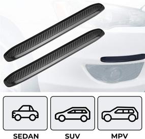 img 4 attached to 🚗 3M Universal Car Bumper Protector Rubber Strips - Anti-Collision Front and Rear Bumper Trim Guard for Sedan SUV MPV Pickup Truck (2 Pcs)