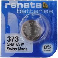 5-pack of renata batteries 373 silver oxide watch batteries logo