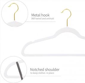 img 2 attached to Organize Your Clothes With ManGotree'S Velvet Hangers - No-Slip, Ultra-Slim, And Sturdy - 36 Pack