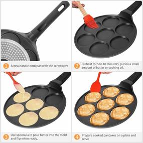 img 2 attached to Make Perfect Pancakes With The CAINFY Nonstick Induction Pancake Pan - 100% PFOA Free Coating And Multiple Molds For Fun Food!
