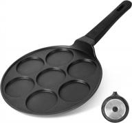 make perfect pancakes with the cainfy nonstick induction pancake pan - 100% pfoa free coating and multiple molds for fun food! logo