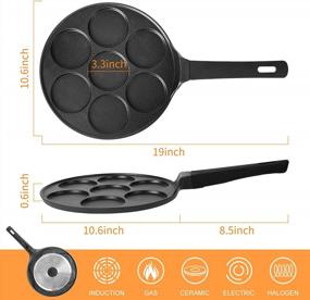 img 3 attached to Make Perfect Pancakes With The CAINFY Nonstick Induction Pancake Pan - 100% PFOA Free Coating And Multiple Molds For Fun Food!