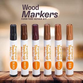 img 3 attached to 🪑 Revive your Furniture with Katzco's Wood Furniture Repair Kit - Set of 13 Markers and Wax Sticks for Scratches and Wood Floor Cover-Up