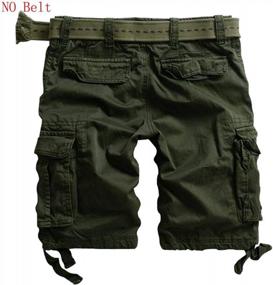 img 3 attached to AKARMY Men'S Casual Camouflage Cargo Shorts With Multi-Pockets And Twill Fabric (Belt Not Included)