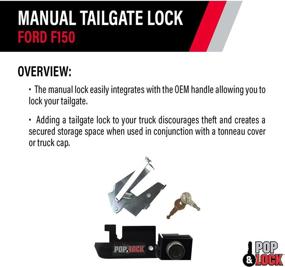 img 2 attached to 🔒 Enhanced Pop &amp; Lock PL2300 Tailgate Lock in Black: Exclusive Compatibility with Factory Steel Handle