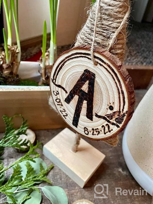 img 1 attached to 🌳 30Pcs Unfinished Wood Slices 2.4"-2.8" | Natural Wooden Circle Kit with Pre-drilled Hole for Rustic Wedding Decorations, Round Coasters, Halloween & Christmas Ornaments | DIY Arts & Crafts review by Derek Faseworld