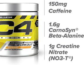 img 2 attached to Cellucor C4 Original Pre-Workout Powder Orange Burst: Boost Immunity, Sugar-Free Energy For Men & Women With Vitamin C, Beta Alanine, Creatine, And 150Mg Caffeine - 30 Servings
