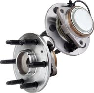 eccpp front wheel hub bearing assembly for chevy tahoe avalanche silverado suburban 1500 gmc sierra 🔩 1500 denali yukon xl 1500 cadillac escalade 2wd 6 lugs w/abs left or right pair 515097 x2 logo