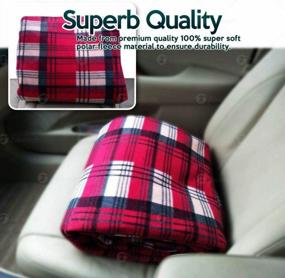 img 3 attached to Zone Tech Car Travel Blanket –Premium Quality 12V Automotive Red Plaid Polar Fleece Material Comfortable Seat Blanket Great For Winter, Home, Road Trip And Camping
