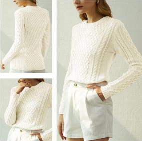 img 2 attached to Fashionable V28 Women'S Stretchable Knit Sweater Jumper With Long Sleeves And Crew Neckline From Korea