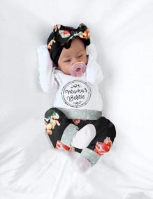 img 3 attached to 👶 Newborn Baby Girl Clothes: I'm New Here - Infant Newborn Outfit Set for Cute Toddler Baby Girls (4PC Set)