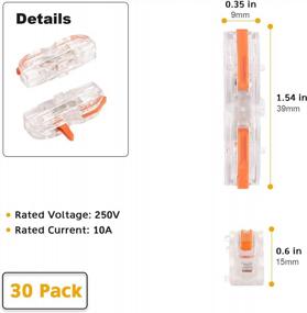 img 1 attached to 30 Pack Lever Wire Connectors - Assemblable And Push-In For AWG 28-12 Automotive Wiring