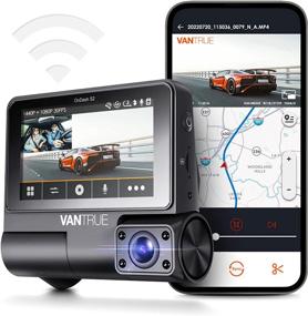 img 4 attached to 2-канальный двойной видеорегистратор Vantrue WiFi Uber с GPS, 2.5K + 1080P передняя и внутренняя видеорегистратор кабины, ИК ночное видение, 3-дюймовый сенсорный экран, 24-часовой режим парковки, обнаружение движения, поддержка 512 ГБ макс (S2-2CH)