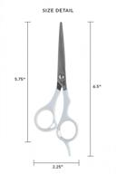 minimalistic mod 5.75" hair cutting scissors with sharp, durable micro serrated beveled blades for dry and wet hair cuts - cricket style xpress logo