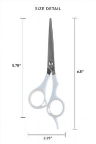 img 1 attached to MINIMALISTIC MOD 5.75" Hair Cutting Scissors With Sharp, Durable Micro Serrated Beveled Blades For Dry And Wet Hair Cuts - Cricket Style Xpress
