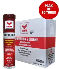 img 2 attached to 🔴 TRIAX Spheron HT-2 Red Wheel Bearing Grease, Lithium Complex, High Temp 550F, Ultra Tacky, Extreme Pressure, Virtually Waterproof, 14 Oz Cartridge (10 Tube Pack)