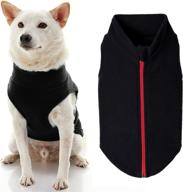🐶 gooby zip up fleece dog sweater: cozy winter jacket for small to medium dogs - ideal for indoor & outdoor use logo
