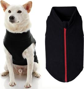 img 4 attached to 🐶 Gooby Zip Up Fleece Dog Sweater: Cozy Winter Jacket for Small to Medium Dogs - Ideal for Indoor & Outdoor Use