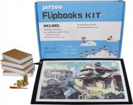 flip book kit with 300 sheets pre-drilled animation paper & a4 light pad for tracing and drawing - create amazing flipbooks! logo