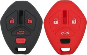 img 4 attached to 🔑 Protective Rubber Key Fob Cover for Mitsubishi Eclipse, Endeavor, Galant, Lancer, and Outlander 2006-2013