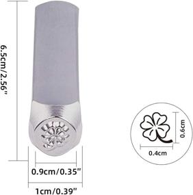 img 2 attached to BENECREAT Four-Leaf Clover Metal Stamps - Perfect Tool For St. Patrick'S Gift!