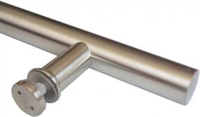img 1 attached to Односторонняя дверная ручка из нержавеющей стали для деревянных или стеклянных дверей - DIYHD Ручка для ворот с круглой трубкой - 23 5/8 дюйма