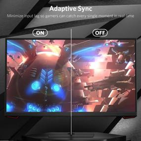 img 3 attached to Fiodio Monitor Adaptive Included 24H2G 1920X1080P, 165Hz, Flicker-Free, Blue Light Filter, Adaptive Sync, Tilt Adjustment,