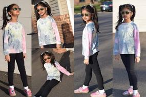 img 1 attached to Arshiner Girls Casual Tie Dye Crewneck Long Sleeve Sweaters Loose Fashion Tops 4-12 Years Kids Clothing