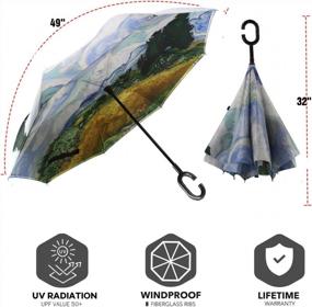 img 1 attached to Stay Dry And UV-Protected With SIEPASA Inverted Reverse Umbrella - Windproof And Stylish For Women And Men