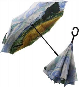img 4 attached to Stay Dry And UV-Protected With SIEPASA Inverted Reverse Umbrella - Windproof And Stylish For Women And Men