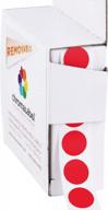 1000 красных 0,50-дюймовых круглых съемных точечных наклеек с цветовым кодом | диспенсер для этикеток chromalabel логотип