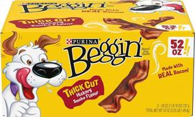 img 4 attached to Purina Beggin' Strips Hickory Smoke Dog Treats - USA Made 52 Oz Training Snacks