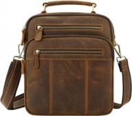 stylish and functional leather man purse shoulder bag for work - jack&chris men's crossbody messenger bags логотип