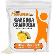 pure garcinia cambogia extract powder (60% hca) - herbal supplement for weight loss - gluten free & filler-free - 500mg per serving (250g - 8.8oz) from bulksupplements.com logo