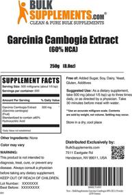 img 3 attached to Pure Garcinia Cambogia Extract Powder (60% HCA) - Herbal Supplement For Weight Loss - Gluten Free & Filler-Free - 500Mg Per Serving (250G - 8.8Oz) From BulkSupplements.Com