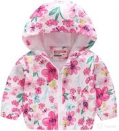 👧 tuiji toddler boys girls cartoon print zip jacket hooded lightweight trench coat windbreaker outdoor dust coats - cute kids coats logo