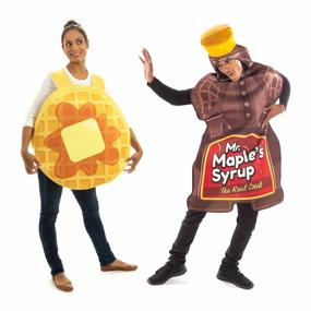 img 4 attached to Maple Syrup & Waffles Couples Halloween Costume - Funny Food Outfit Ideas