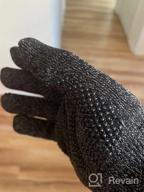img 1 attached to Mujjo Knitted Winter Gloves with Touch-Screen Compatibility, Dual Insulation Layers, Full-Hand Mobility, Non-Slip Phone Grip and Leather Wrist Cuff". review by David Ramirez